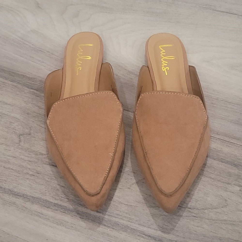 Lulus cute slip on open back loafer
